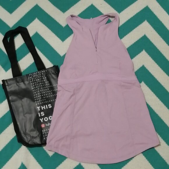 🇨🇦 Lululemon Zippy Run Tank in Rose Quartz + FREE Lulu Reusable Tote! - Picture 1 of 12
